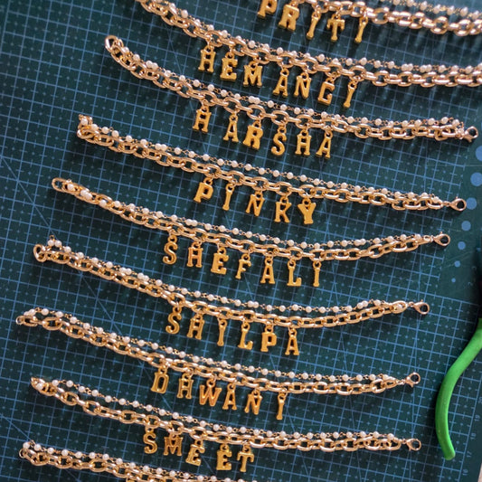 Name chain bracelet