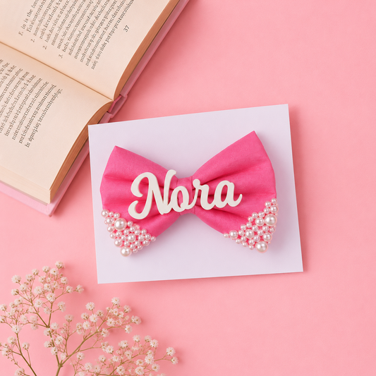 Pearl Bow - Pink