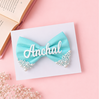 Pearl Bow - Light Blue