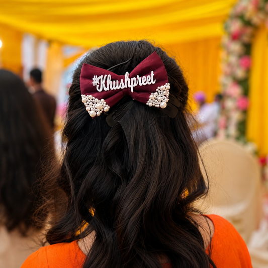 Pearl Bow - Brown