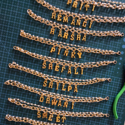 Name chain bracelet