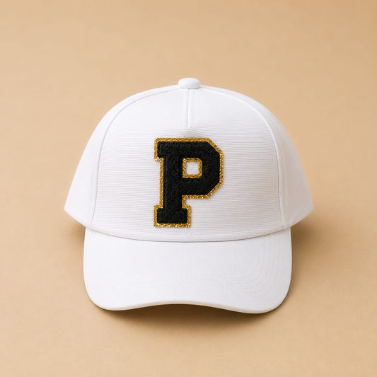 Initial Cap - white
