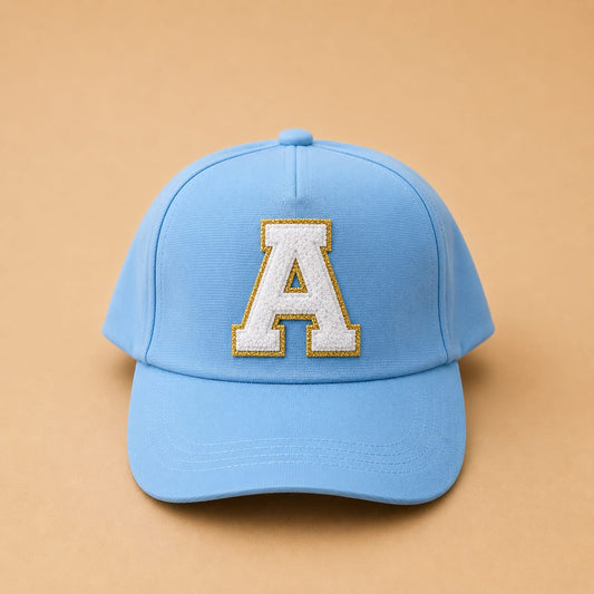Initial Cap - light blue