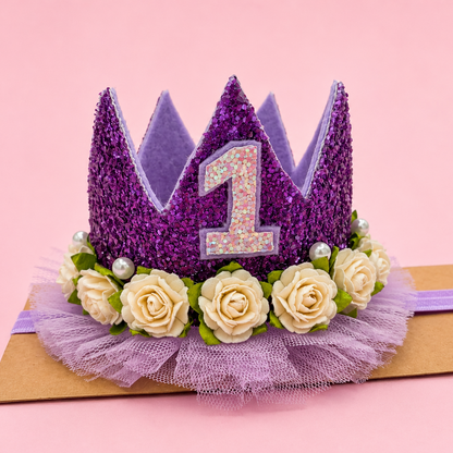 Crown Headband - 1st Birthday